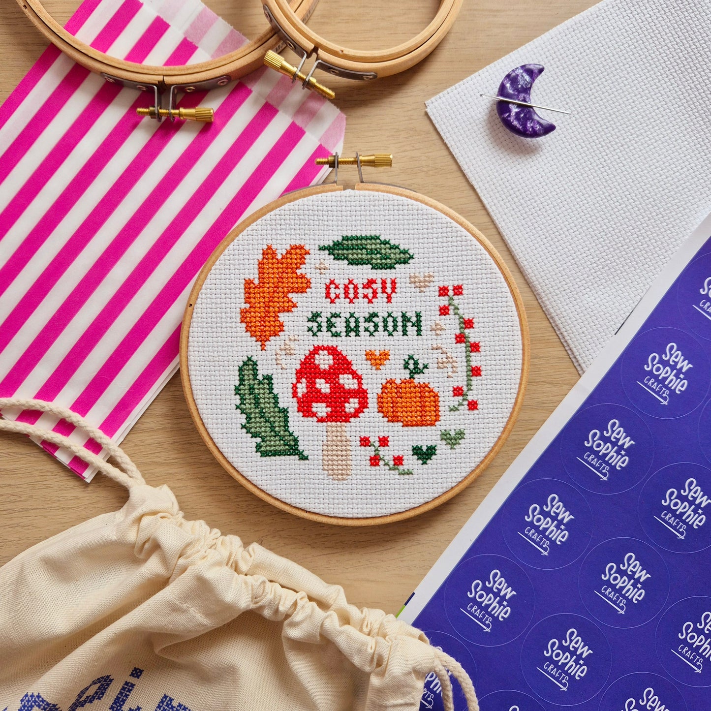 Cosy Season 5" Cross Stitch Kit