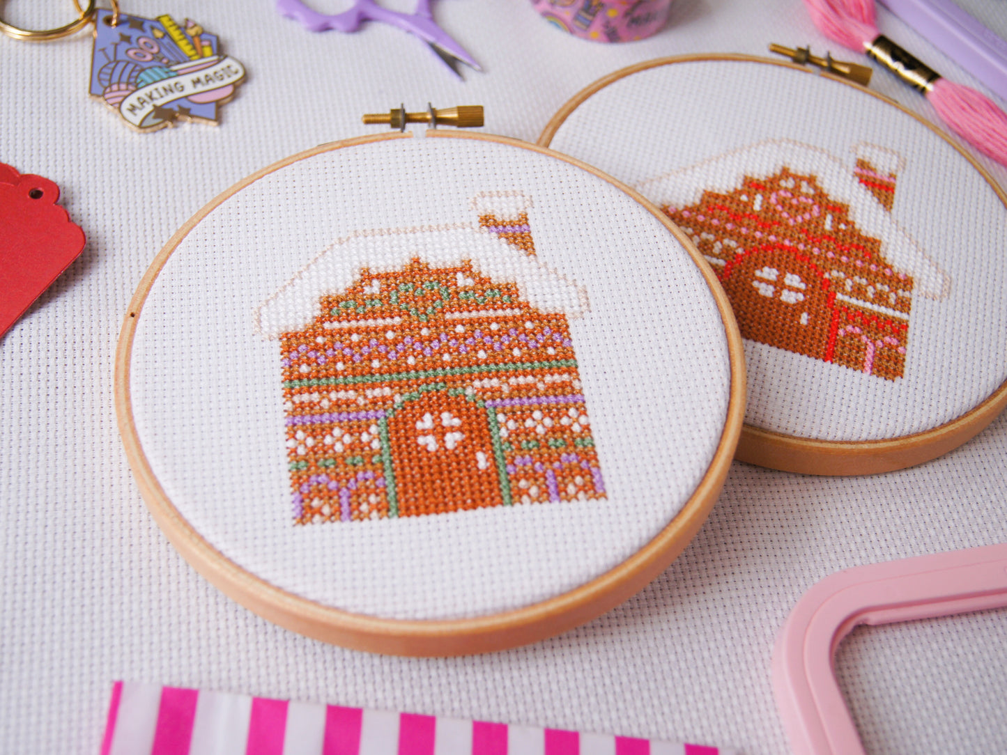 Gingerbread House Cross Stitch Kit