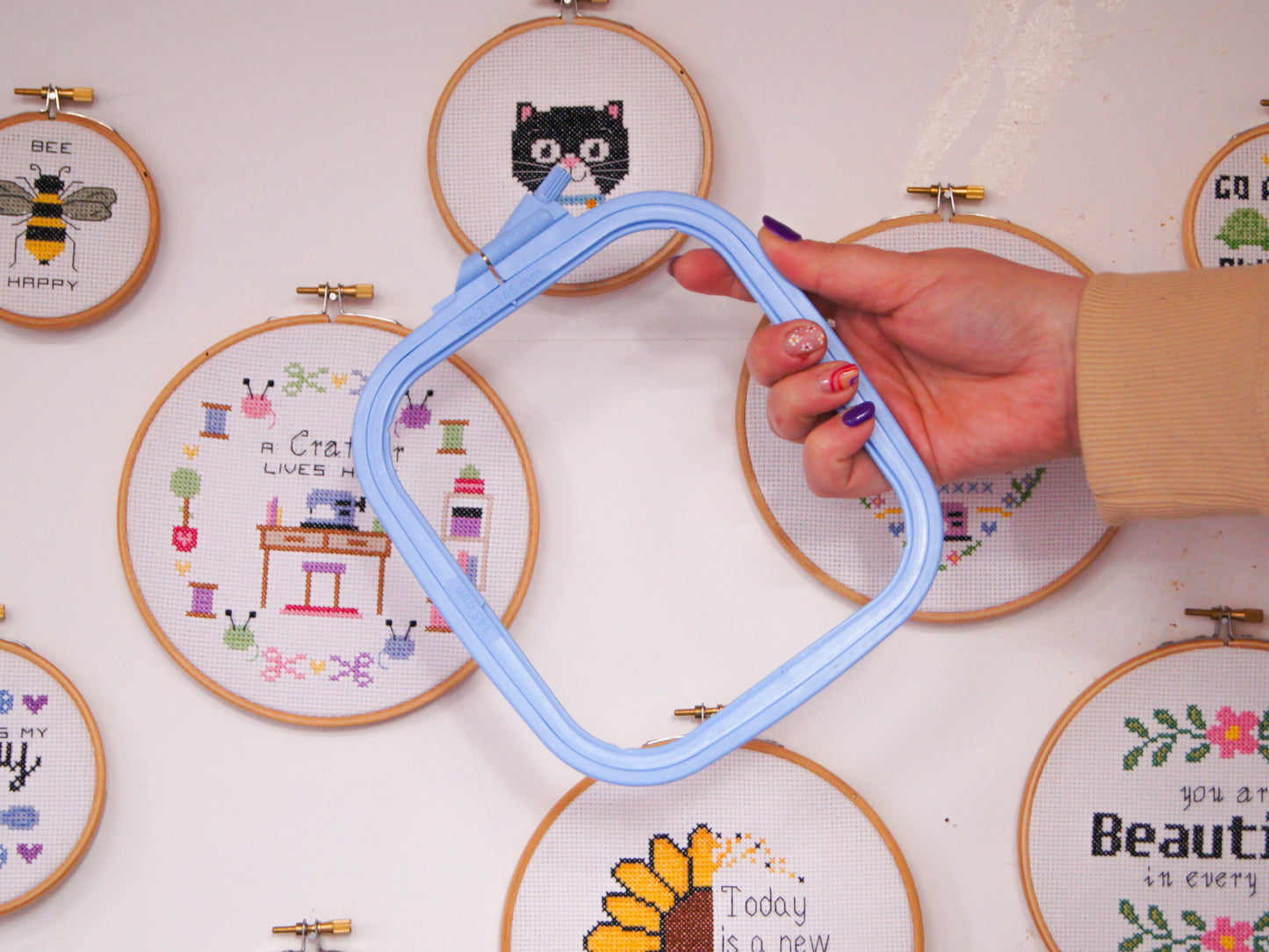 Blue Square Embroidery Frames