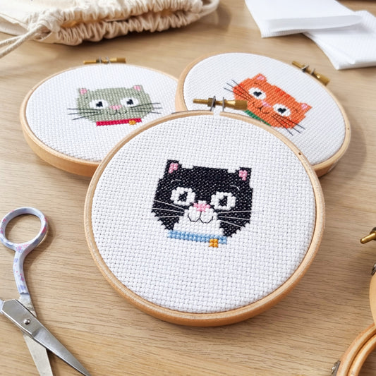 Cat Collection 4" Cross Stitch Kit Bundle