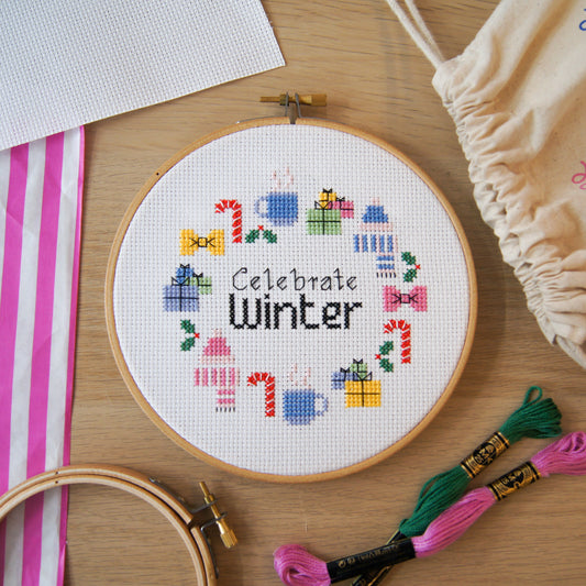 Celebrate Winter 6" Cross Stitch Kit