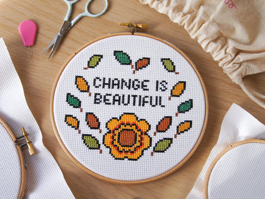 Change is Beautiful 6" Cross Stitch Kit