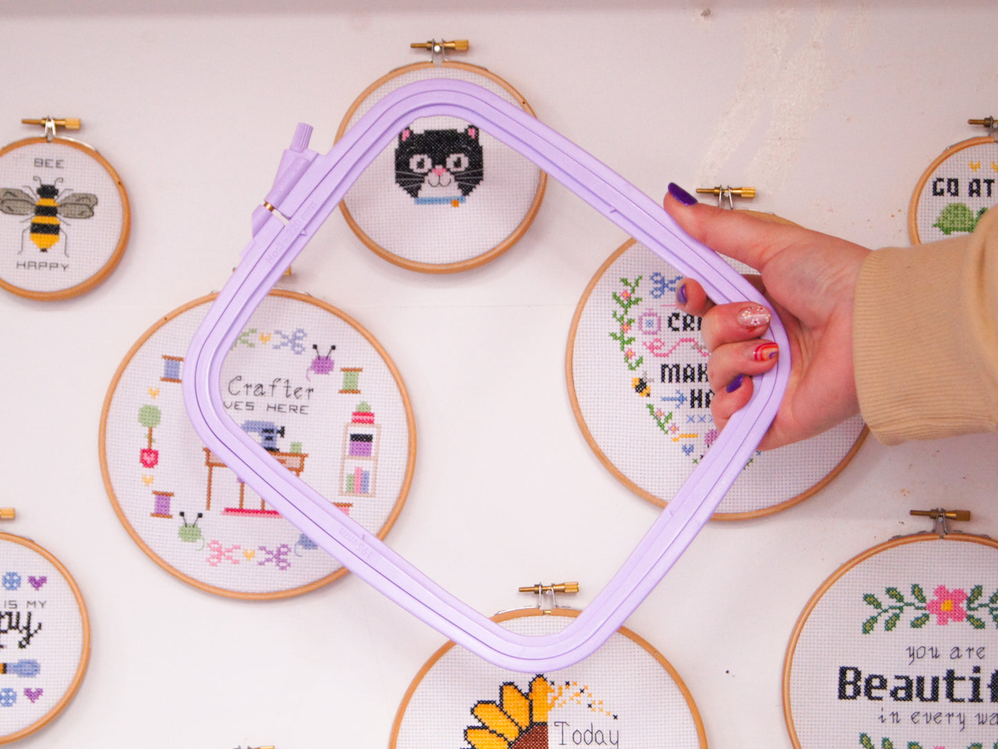 Lilac Square Embroidery Frames