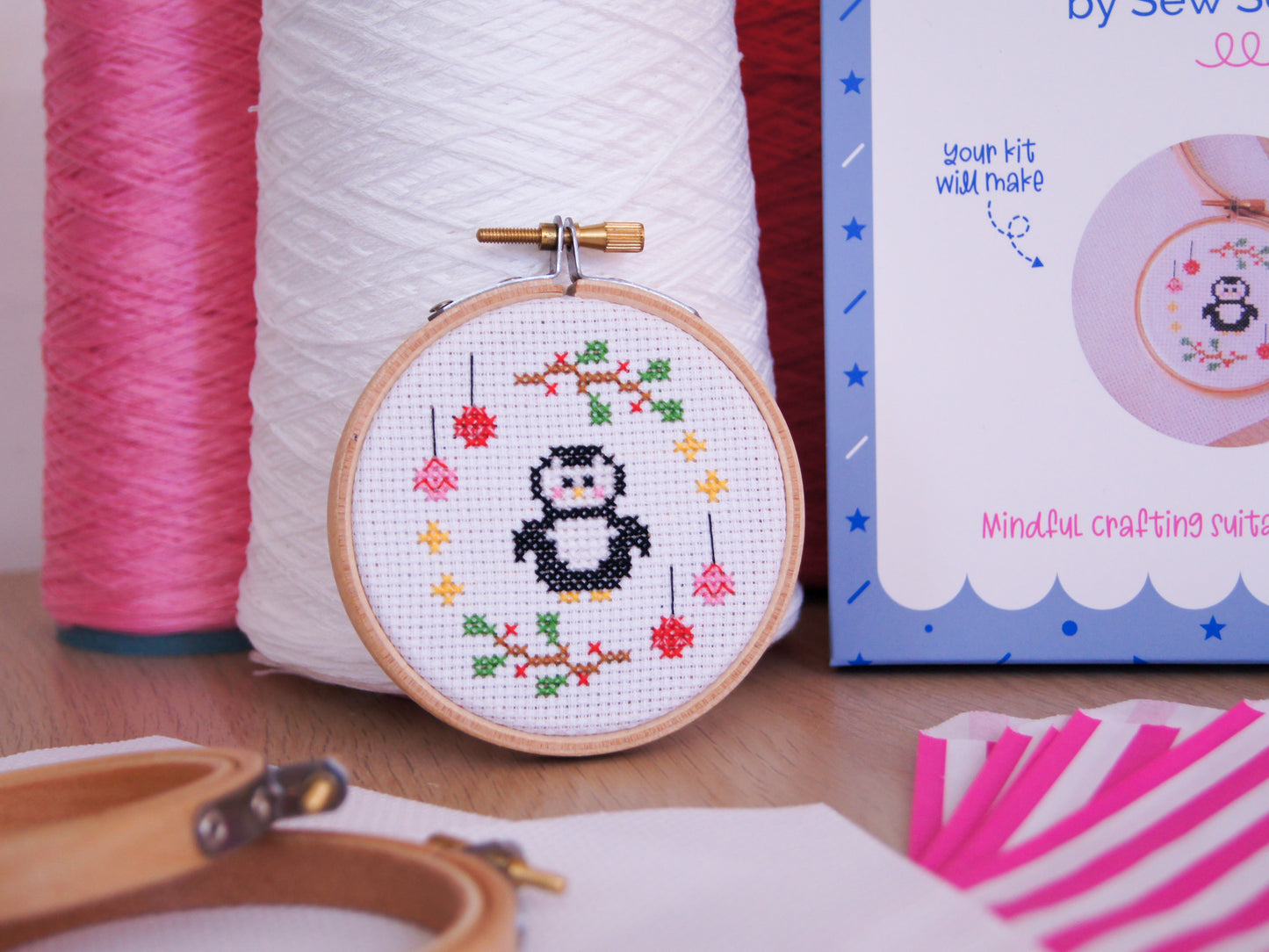 Winter Penguin 3" Cross Stitch Kit