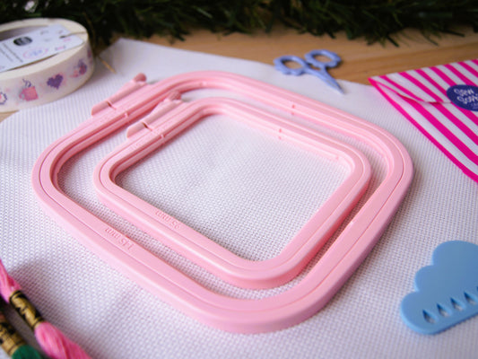 Pink Square Embroidery Frames