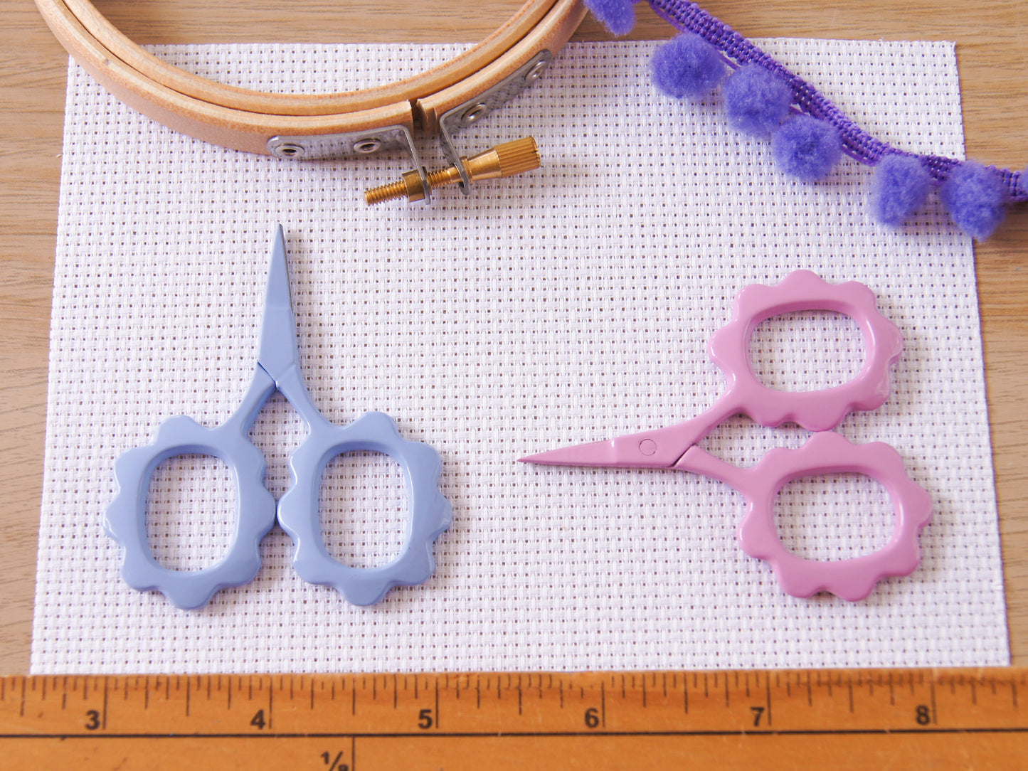 Perfect Pink, Mini Floral Embroidery Scissors