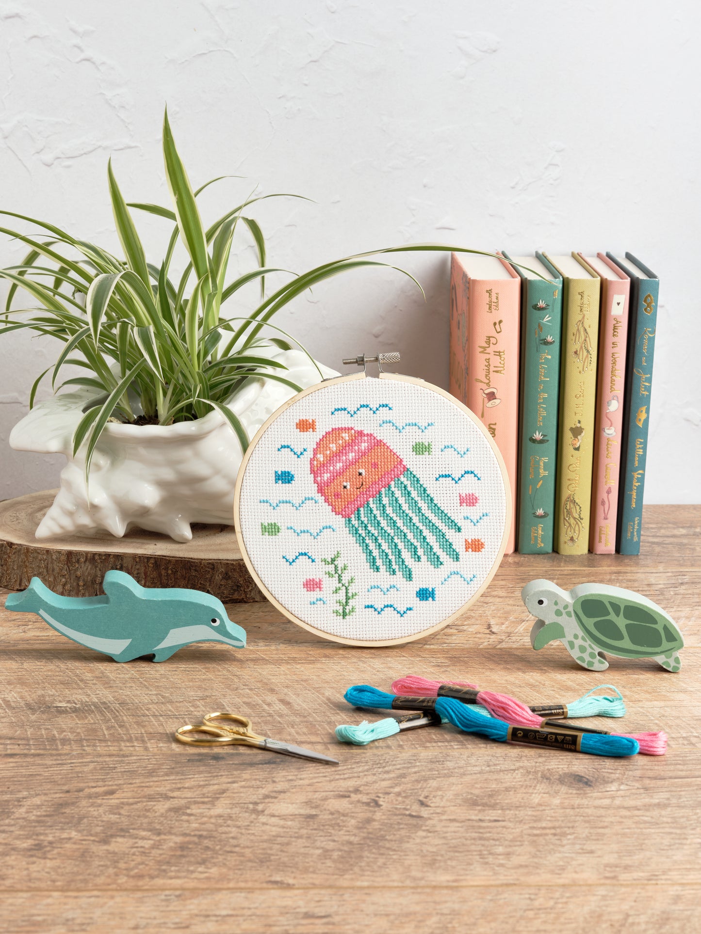 Anchor Under The Sea Collection - Jellyfish Cross Stitch Kit