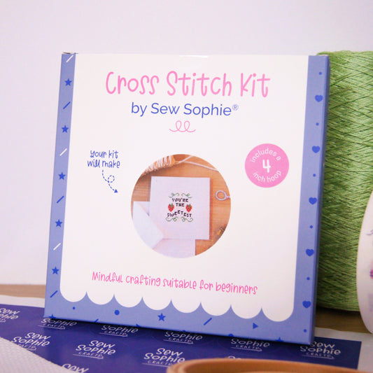 Strawberry Card Mini Cross Stitch Kit