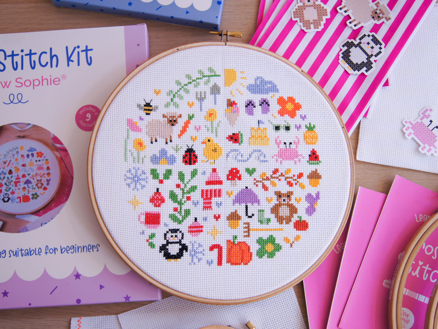 Through the Seasons XL 9" Cross Stitch Kit