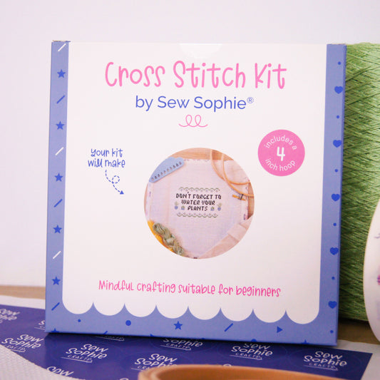 Water Your Plants Mini Cross Stitch Kit