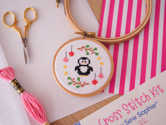 Winter Penguin 3" Cross Stitch Kit